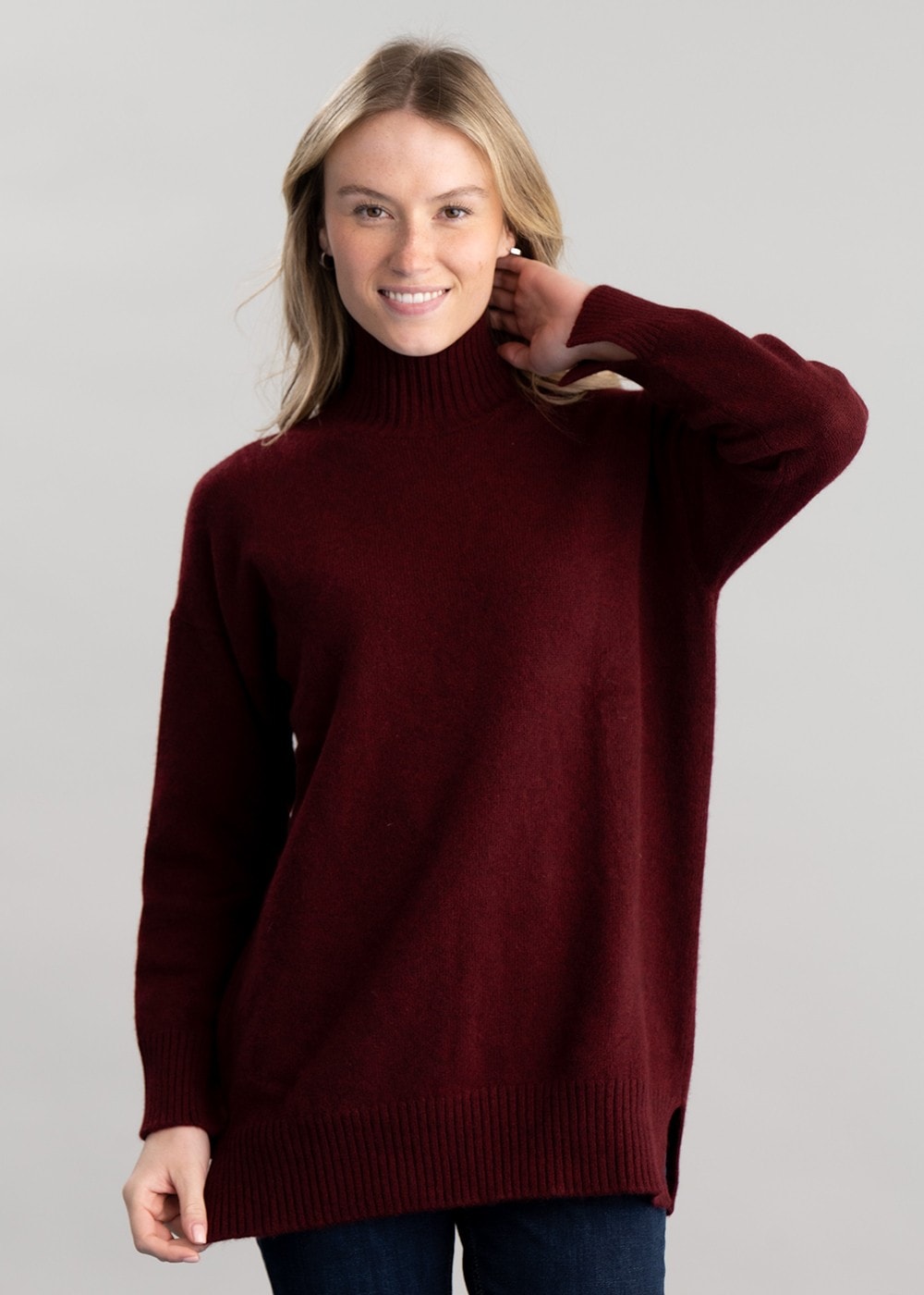 Gracelan High Neck - Burgundy - 4