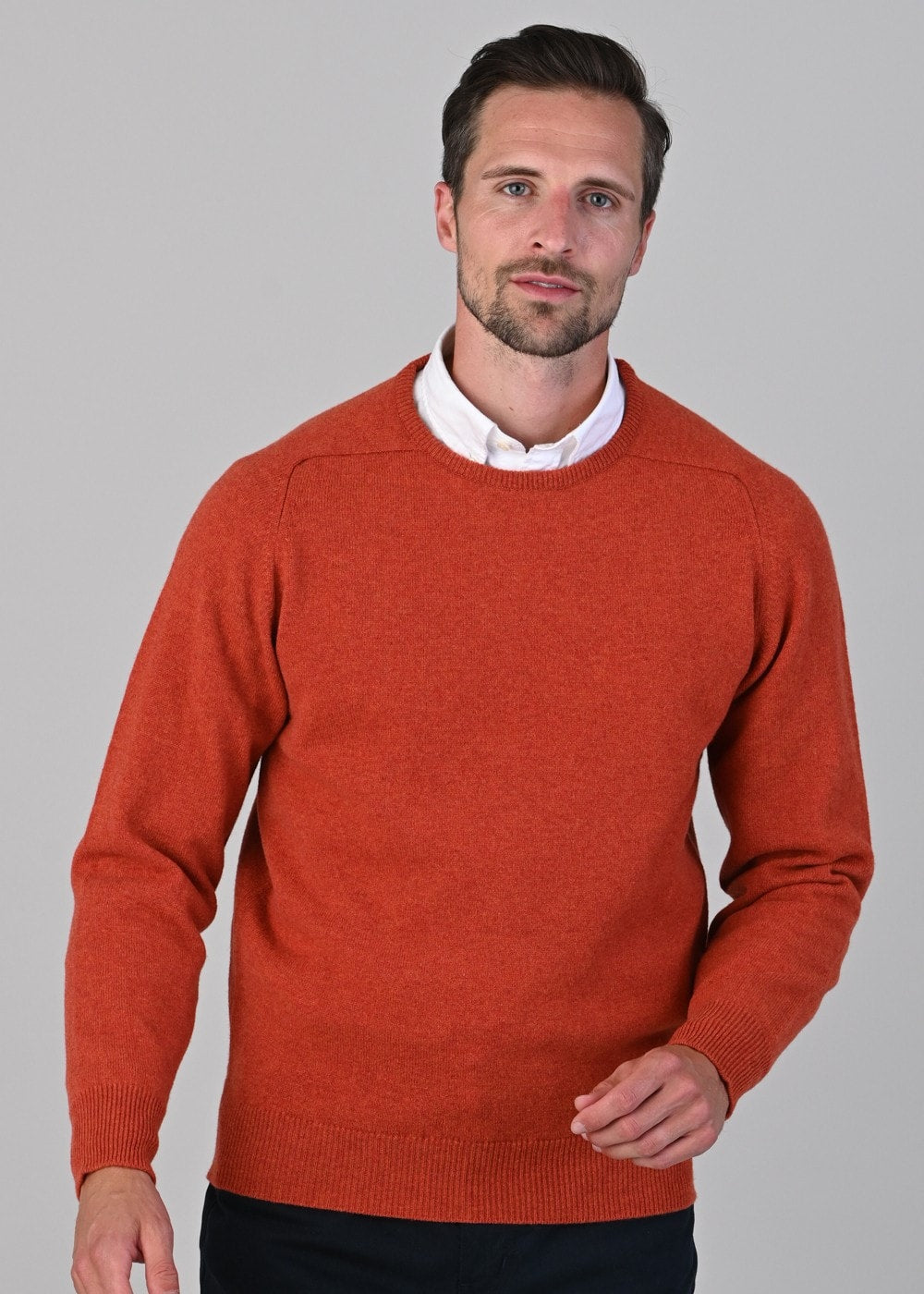 Leven 2 Ply Lambswool Crew Neck - Ember - 4