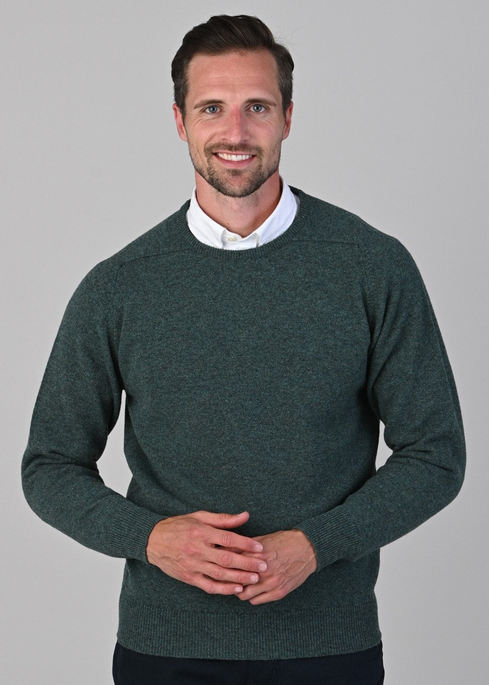 Leven 2 Ply Lambswool Crew Neck - Moorland - 3