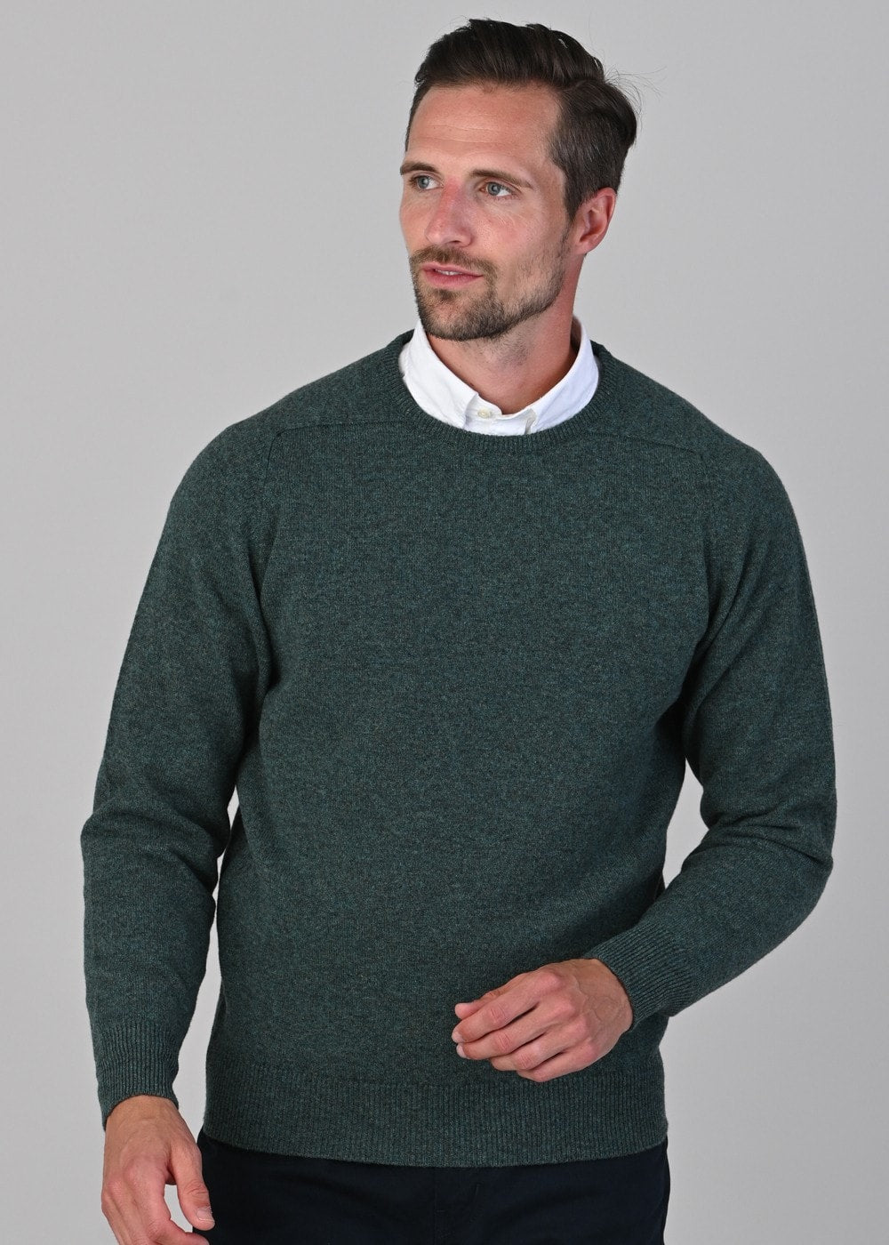 Leven 2 Ply Lambswool Crew Neck - Moorland - 4