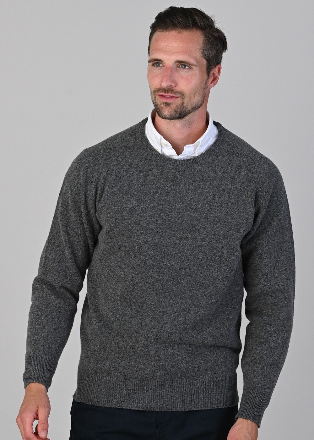 Leven 2 Ply Lambswool Crew Neck - Cliff - 4