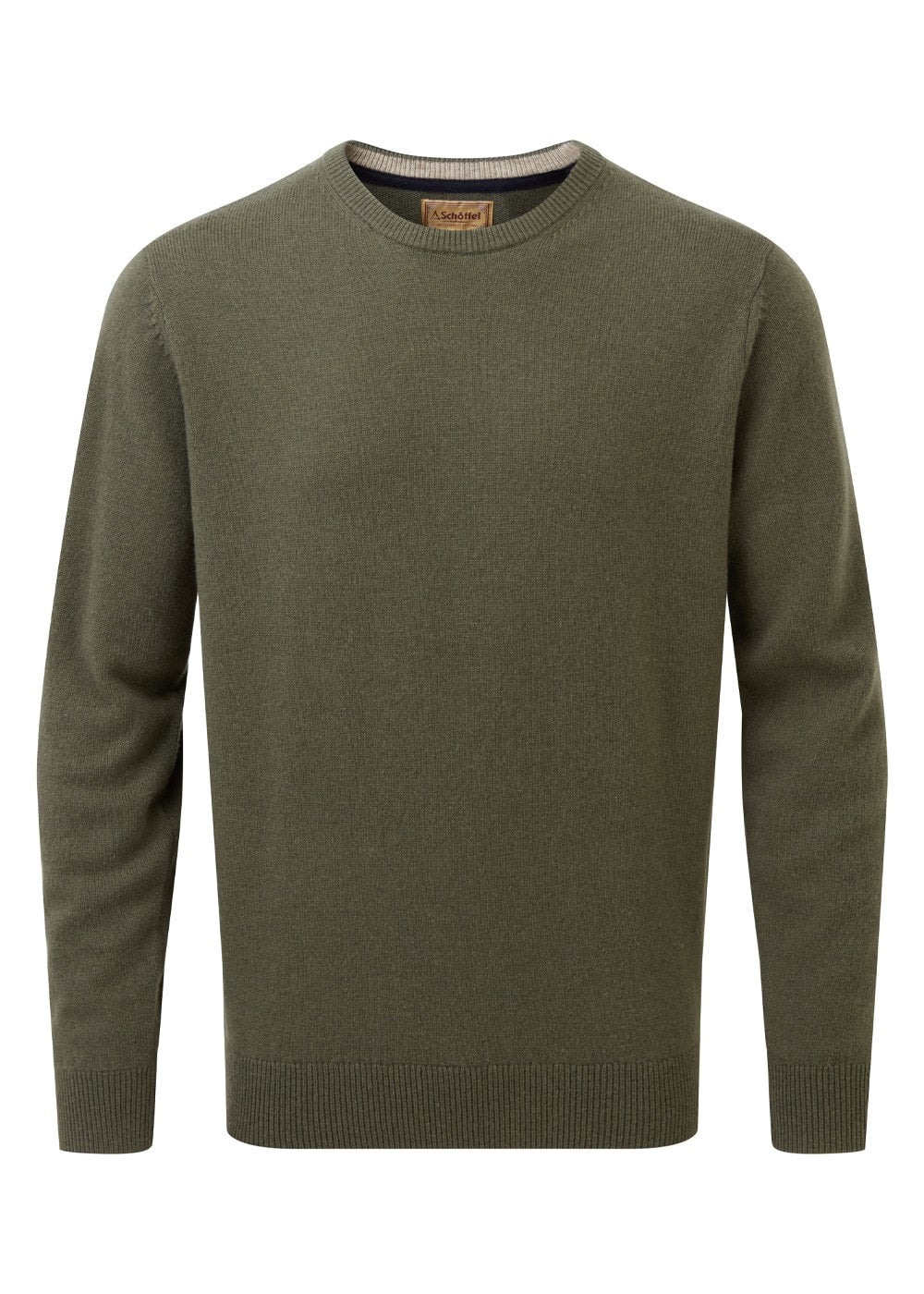 Lambswool Crew Neck Jumper - Moss - 4