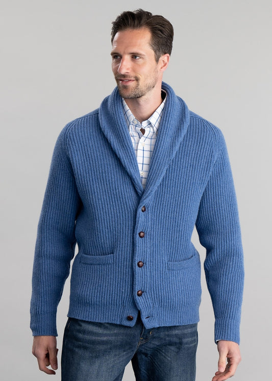 Lambswool Windsor Shawl Jacket - Clyde - 1