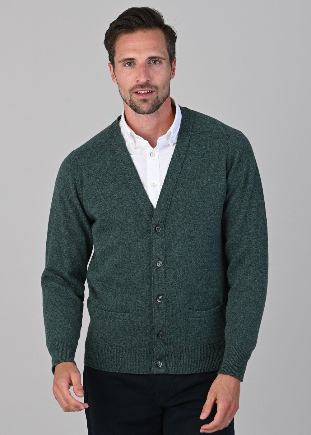 Leven 2 Ply Lambswool Cardigan - Moorland - 2