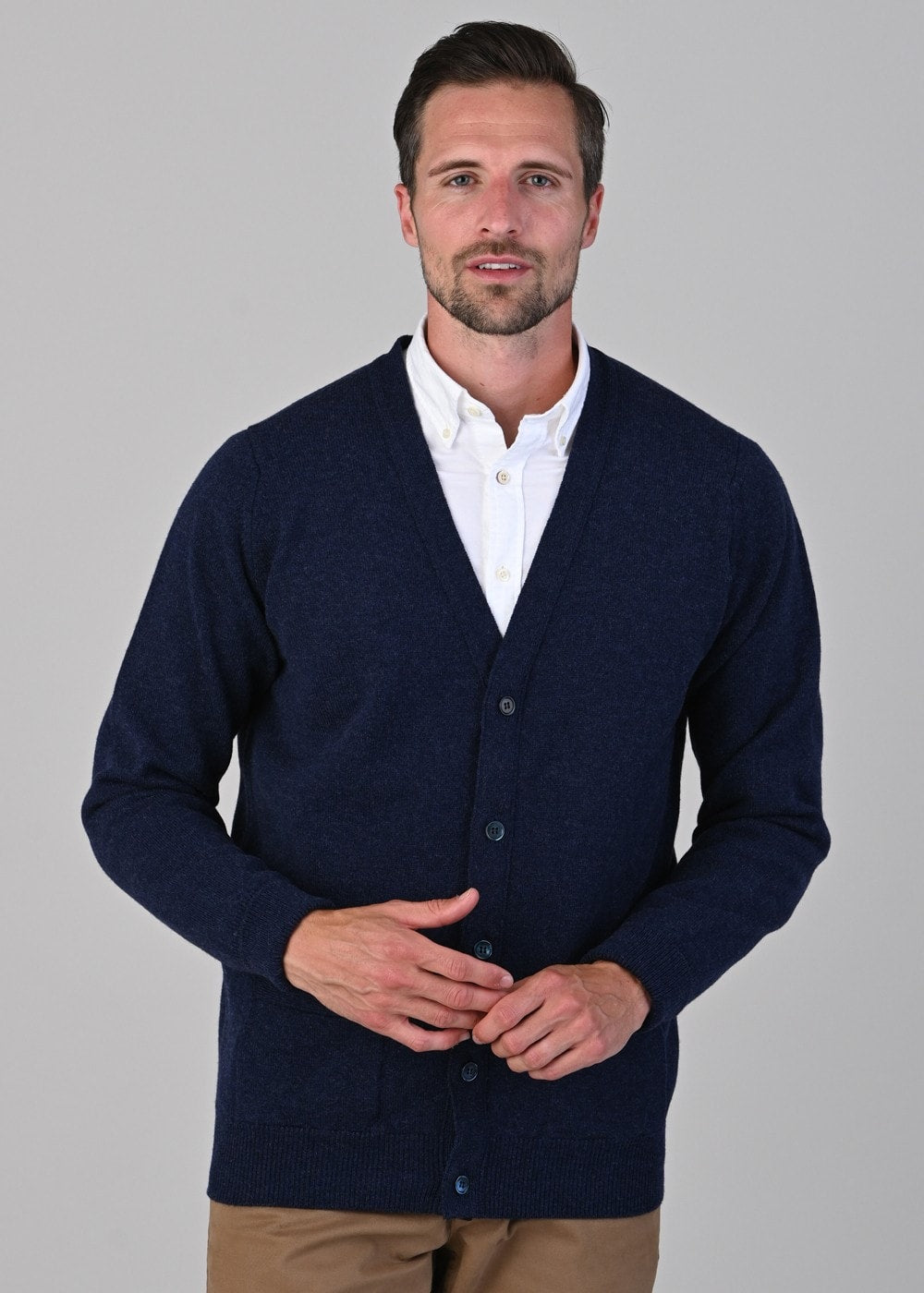 Rob 2 Ply Lambswool Cardigan - Astra - 2