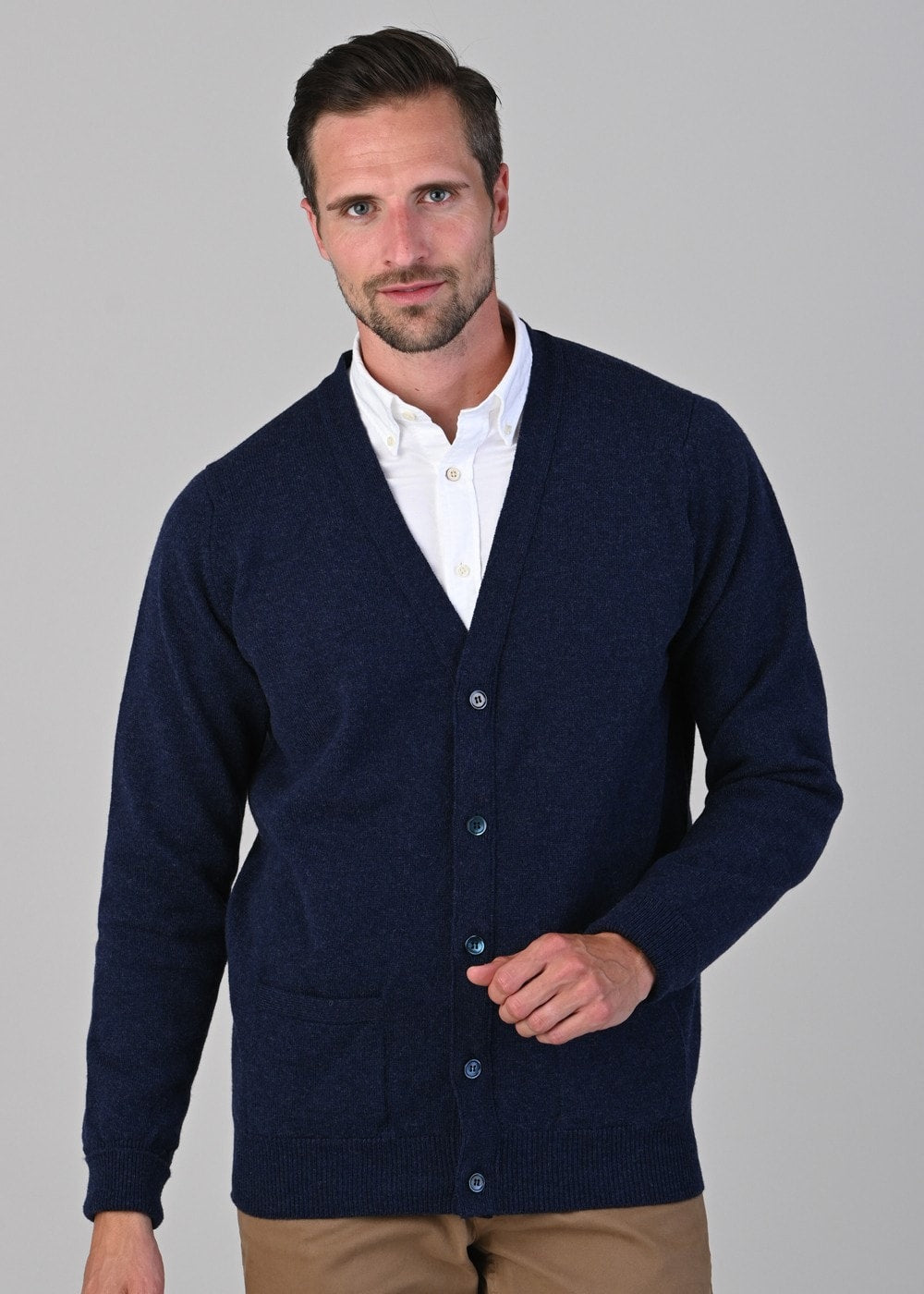 Rob 2 Ply Lambswool Cardigan - Astra - 3