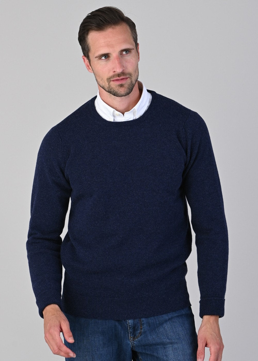 Rob 2 Ply Lambswool Crew Neck - Astra - 2