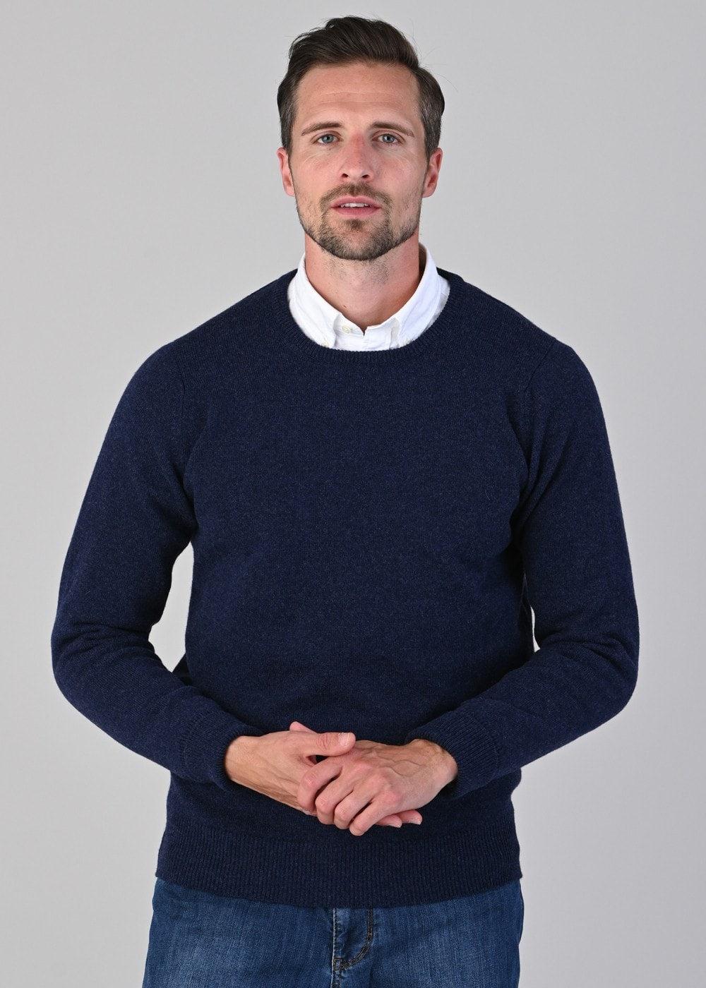 Rob 2 Ply Lambswool Crew Neck - Astra - 3