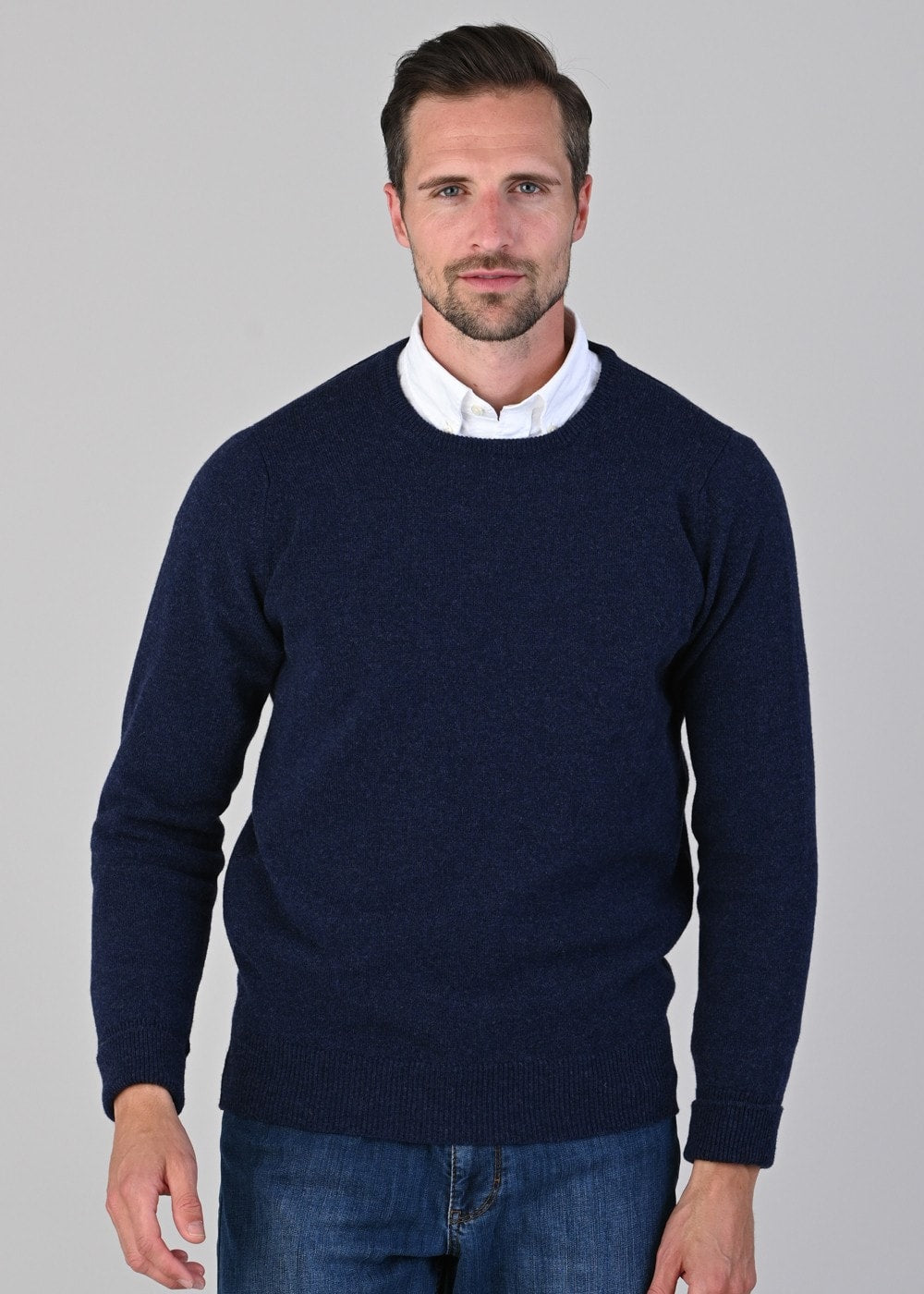 Rob 2 Ply Lambswool Crew Neck - Astra - 4