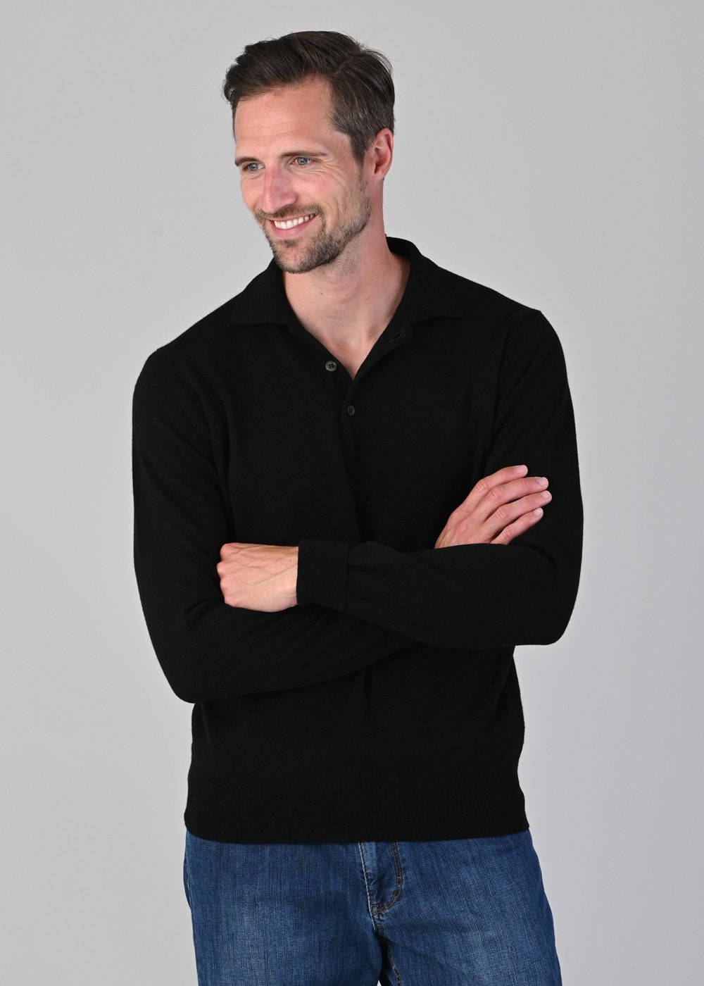 Oxton 1 Ply Cashmere Sport Shirt - Black - 2