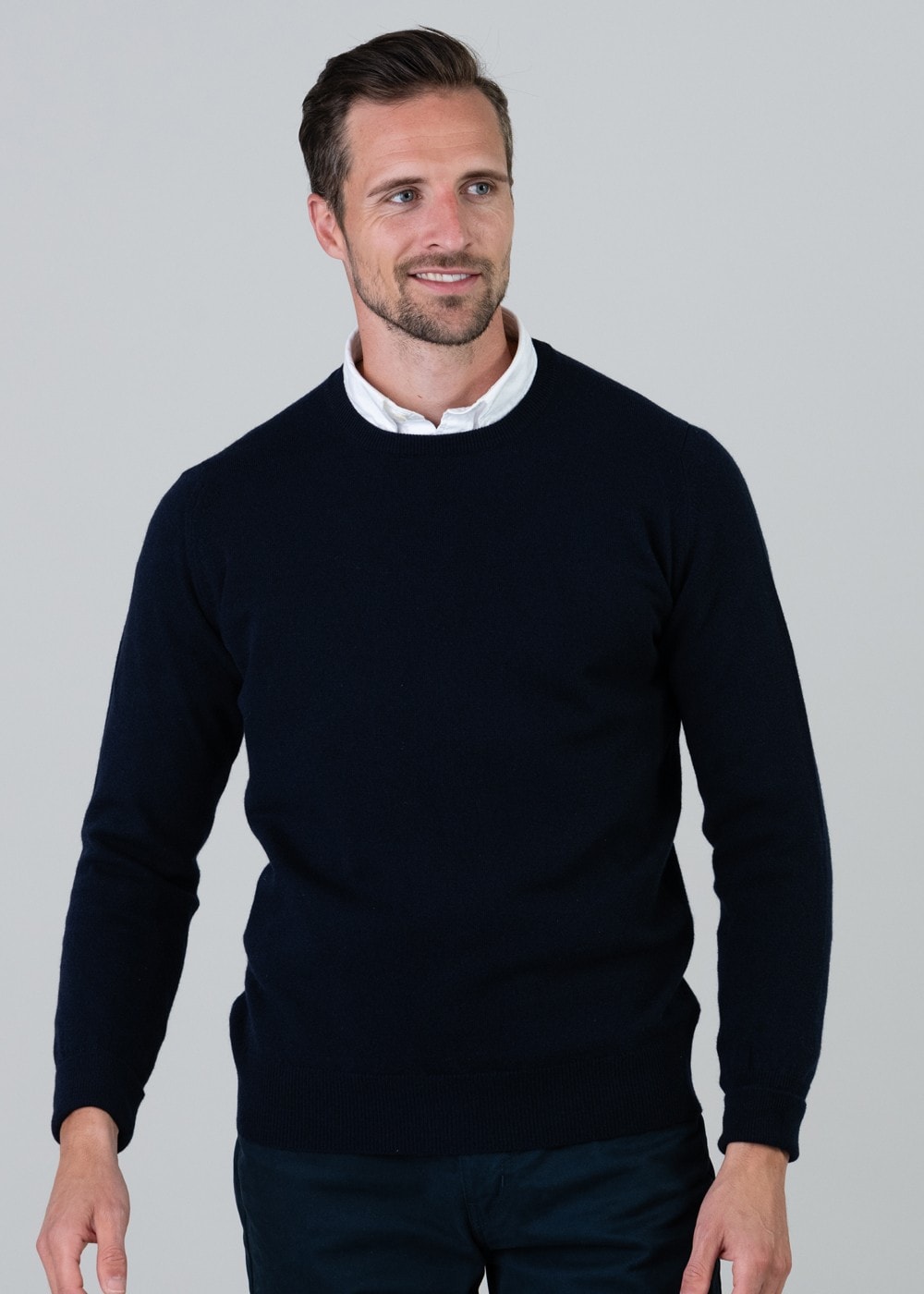 Gordon 1 Ply Geelong Crew Neck - Navy - 4