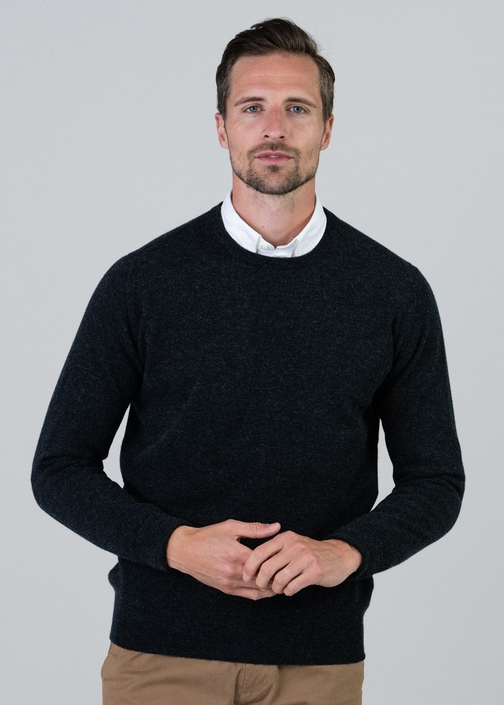 Gordon 1 Ply Geelong Crew Neck - Charcoal - 2