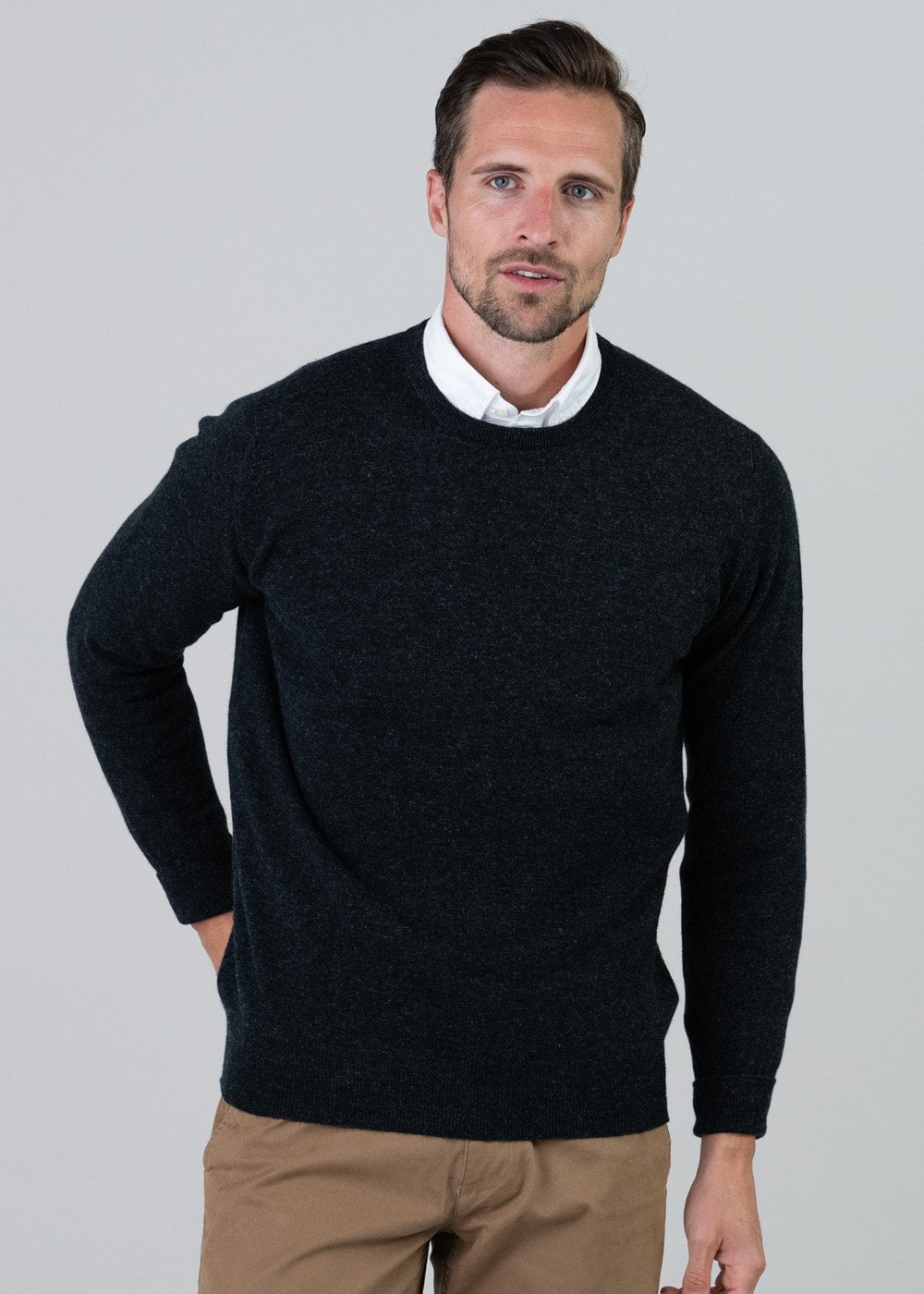 Gordon 1 Ply Geelong Crew Neck - Charcoal - 4