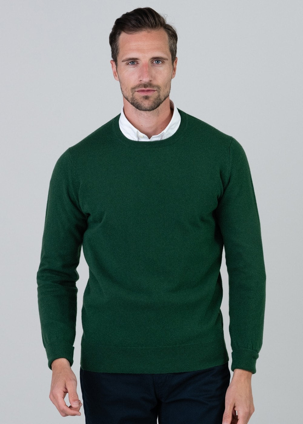 Gordon 1 Ply Geelong Crew Neck - Hedgerow - 1