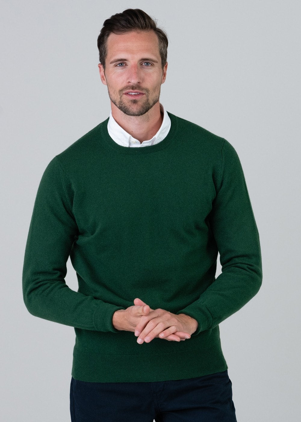 Gordon 1 Ply Geelong Crew Neck - Hedgerow - 3