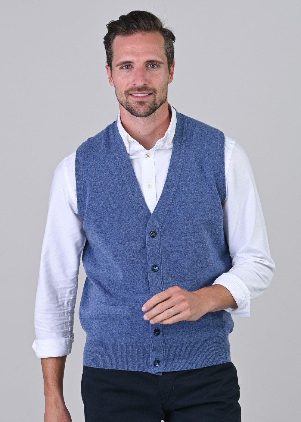 Gordon 1 Ply Geelong Waistcoat - Clyde - 3