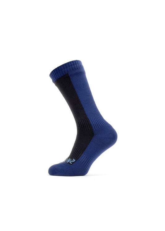 Waterproof Cold Weather Mid Length Socks - Black and Navy Blue - 1