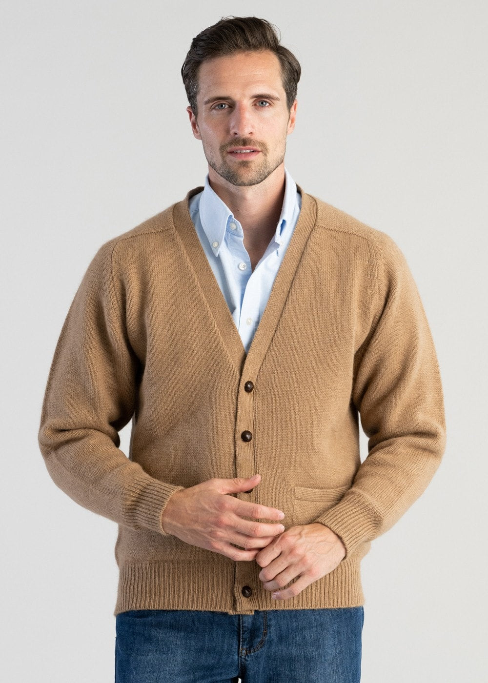 Datchet Camelhair V-Cardigan - Camel - 2