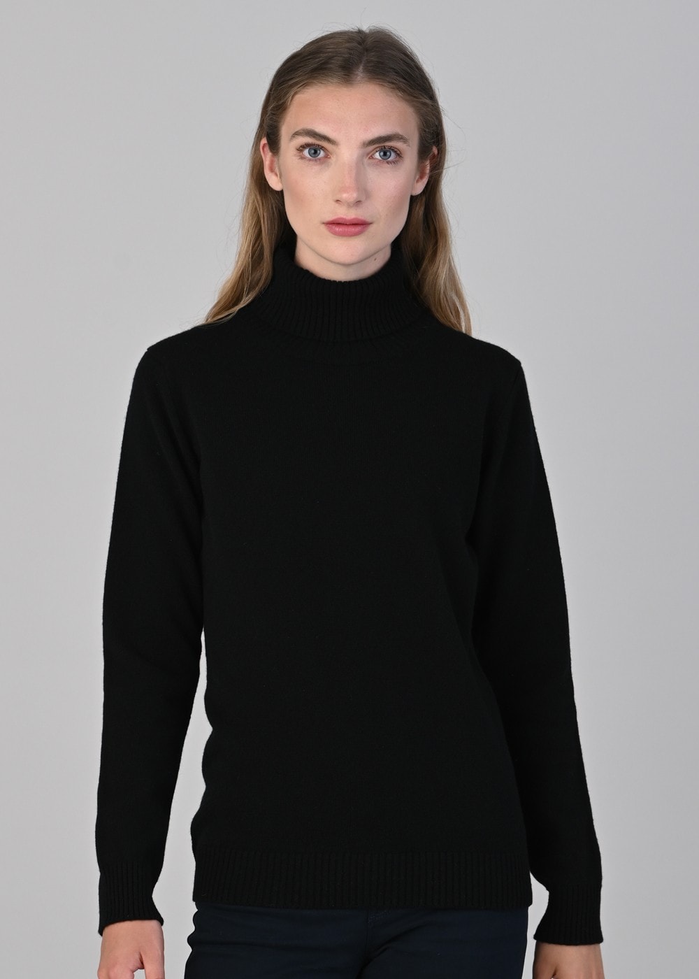 Lindsey Lambswool Roll Neck - Black - 2