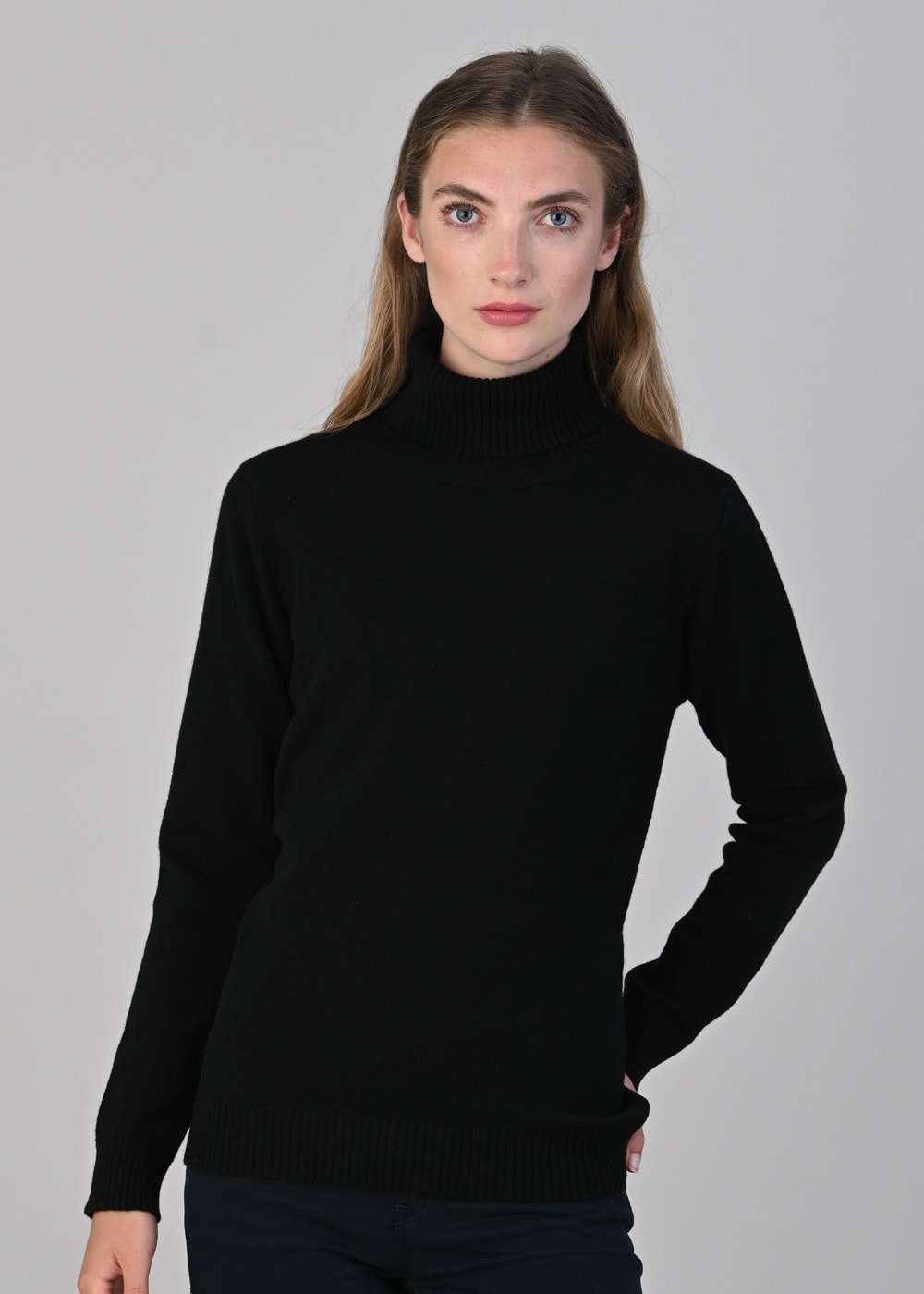 Lindsey Lambswool Roll Neck - Black - 4