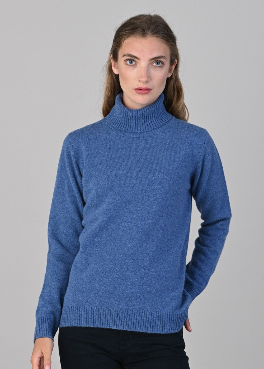 Lindsey Lambswool Roll Neck - Lapis - 4