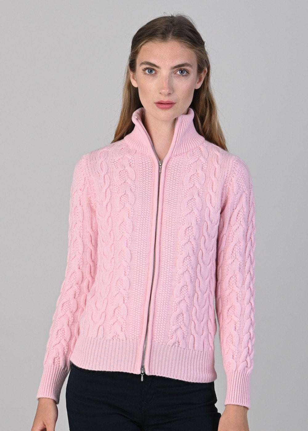 Rosie Cashmere Cable Jacket - Marshmallow - 2