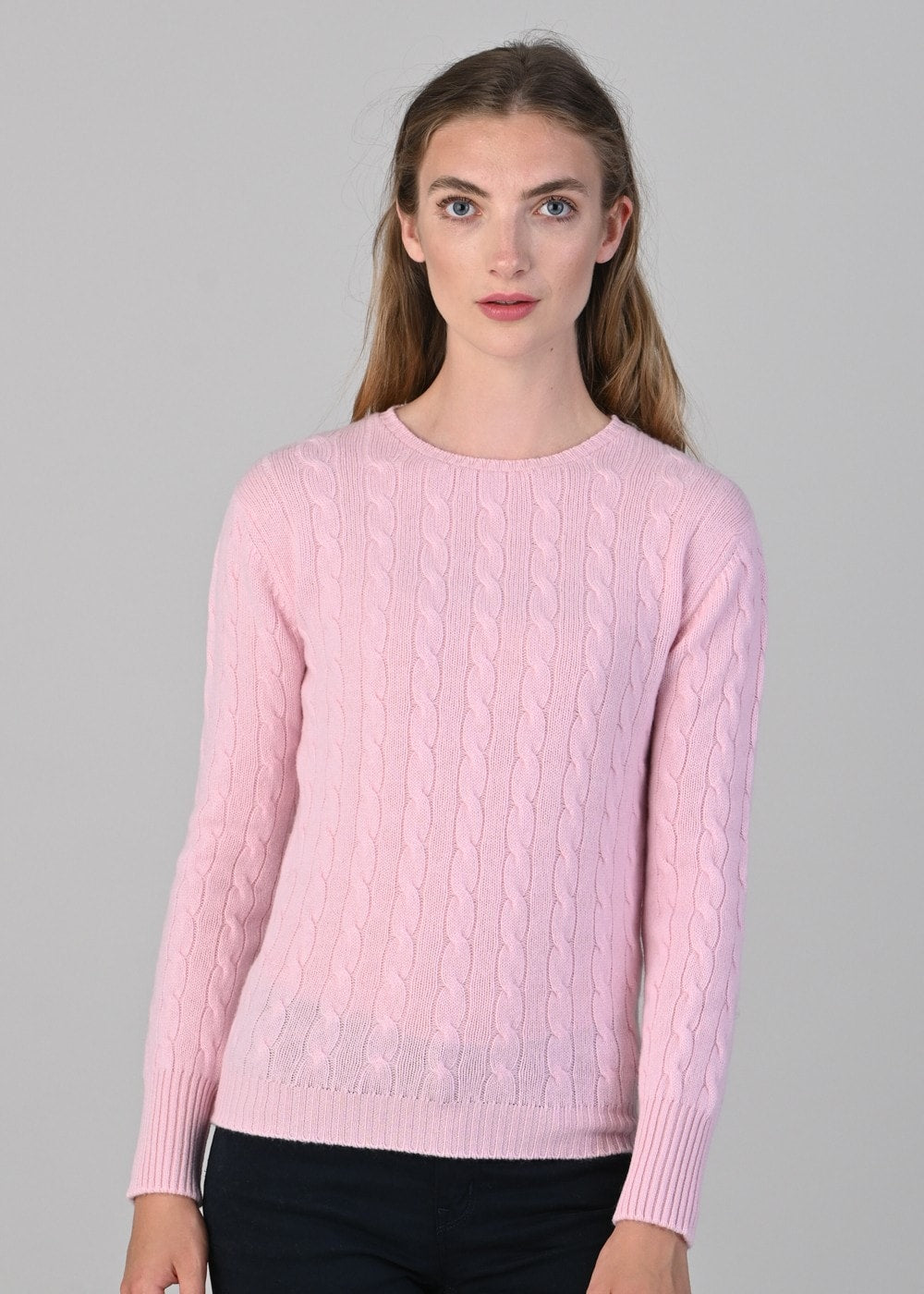 Sophia Cashmere Cable Crew Neck - Marshmallow - 2