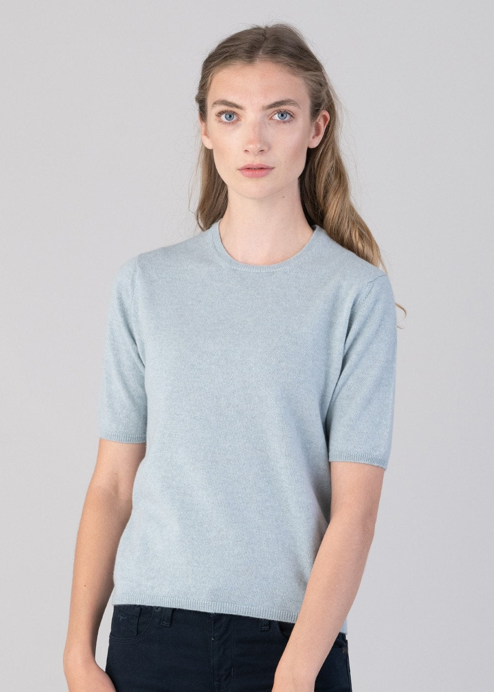 Millie Cashmere Short Sleeve Crew - Harr - 4