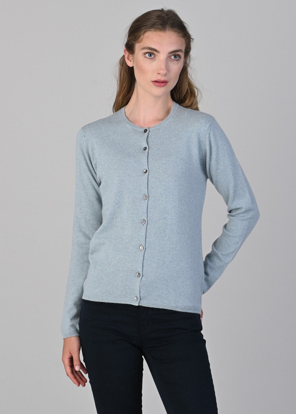 Millie Cashmere High Button Cardigan - Harr - 2