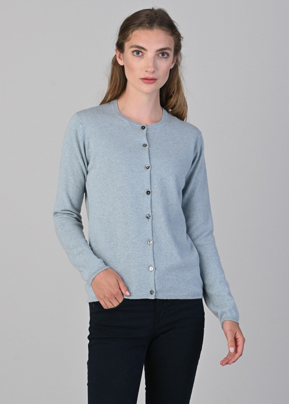 Millie Cashmere High Button Cardigan - Harr - 4