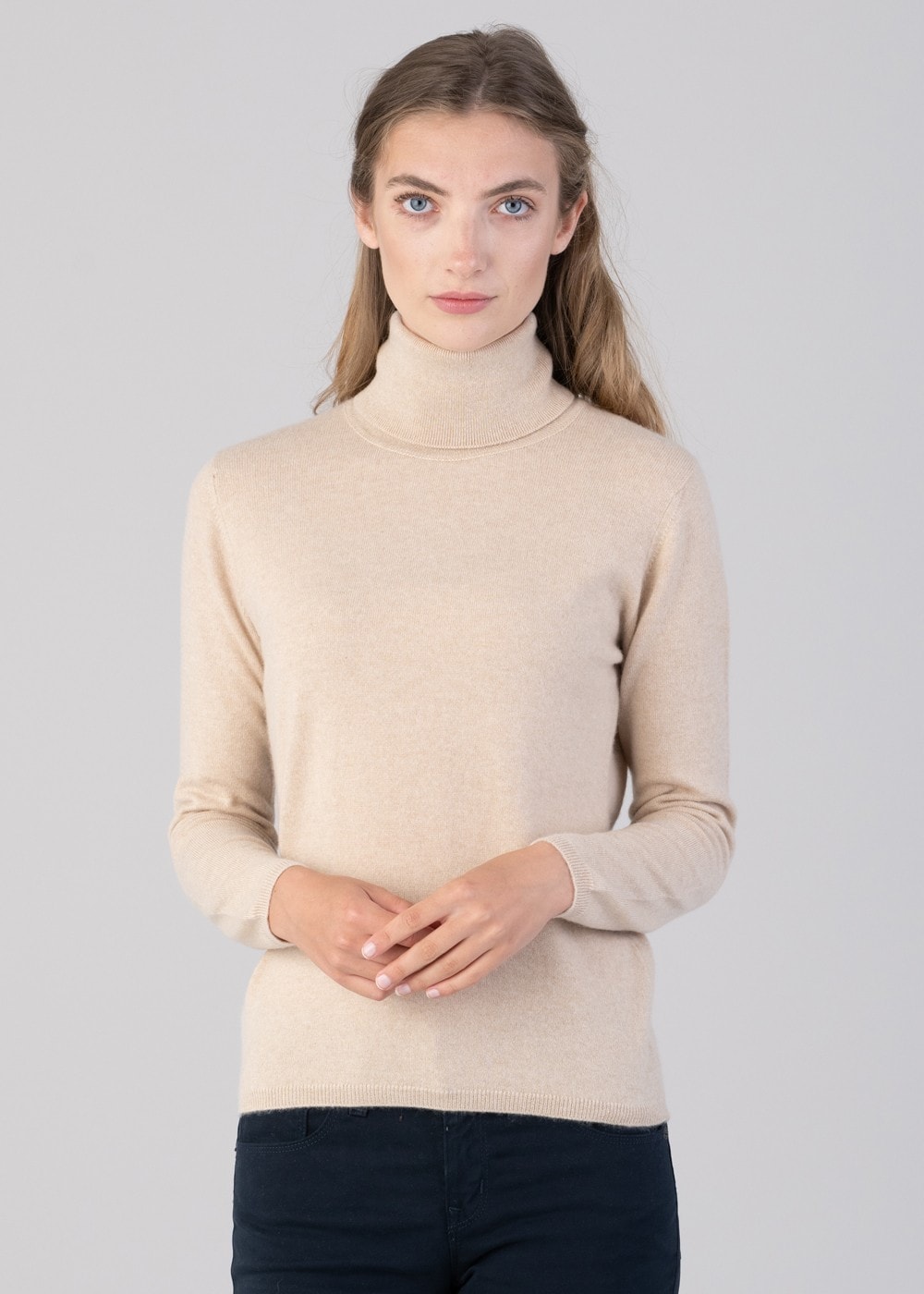 Millie Cashmere Roll Collar - Oatmeal - 3