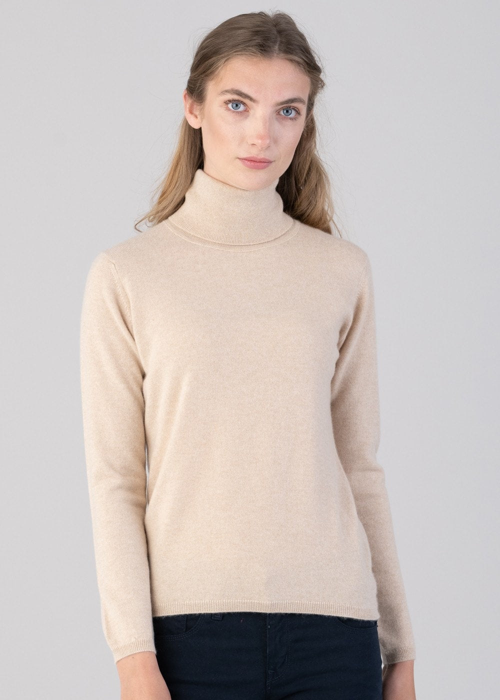 Millie Cashmere Roll Collar - Oatmeal - 4