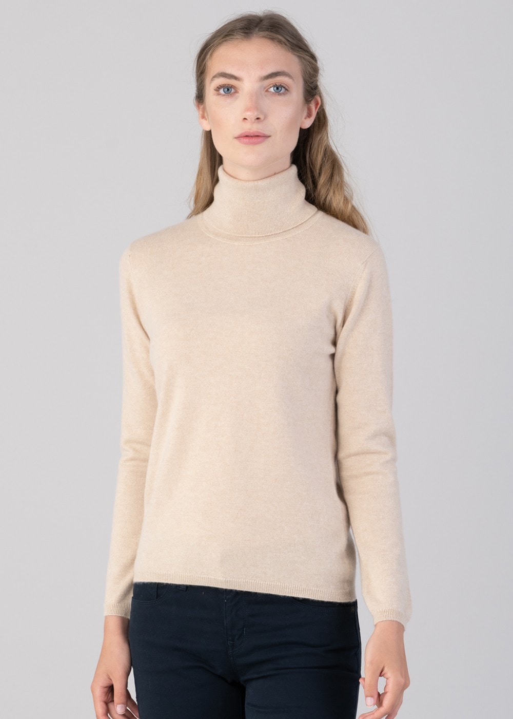 Millie Cashmere Roll Collar - Oatmeal - 5