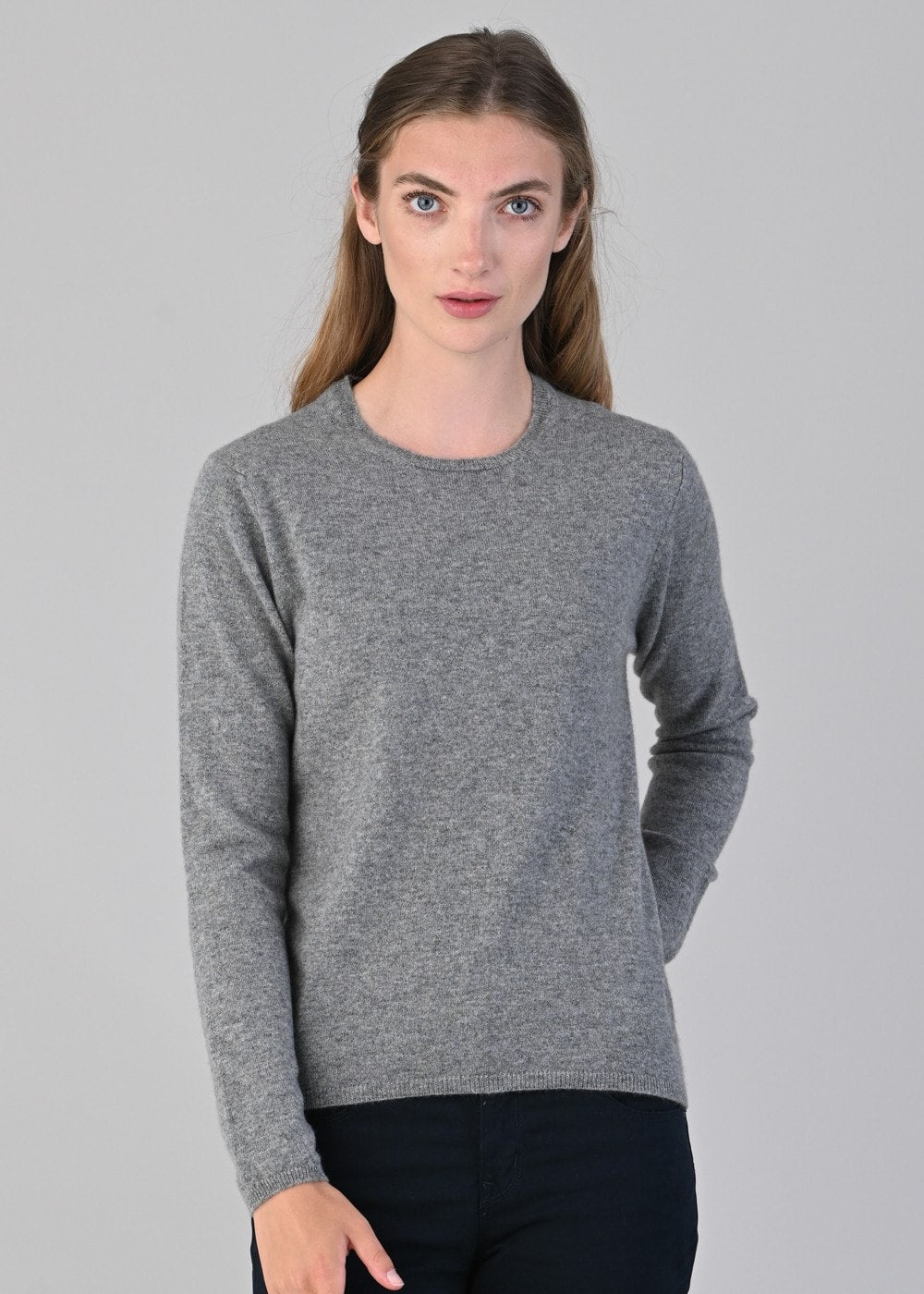 Millie Cashmere Crew Neck - Flannel - 2