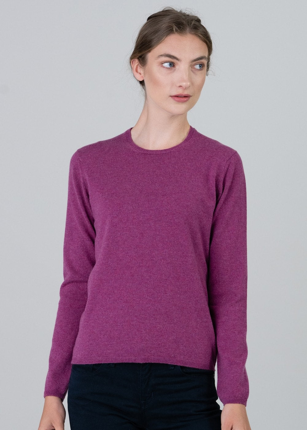 Millie Cashmere Crew Neck - Loganberry - 4