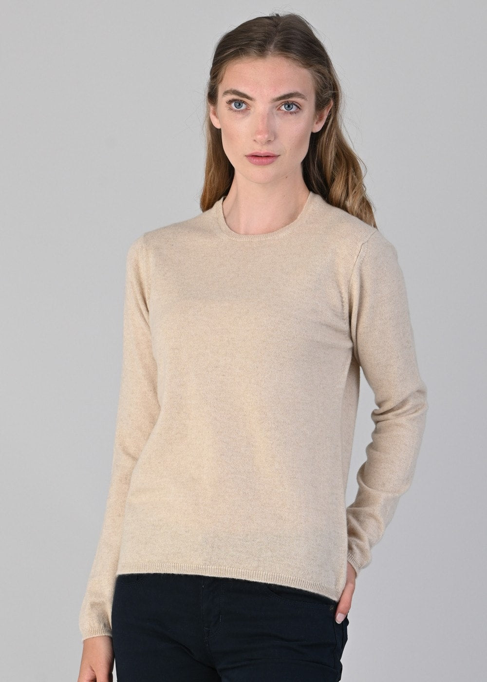 Millie Cashmere Crew Neck - Oatmeal - 2