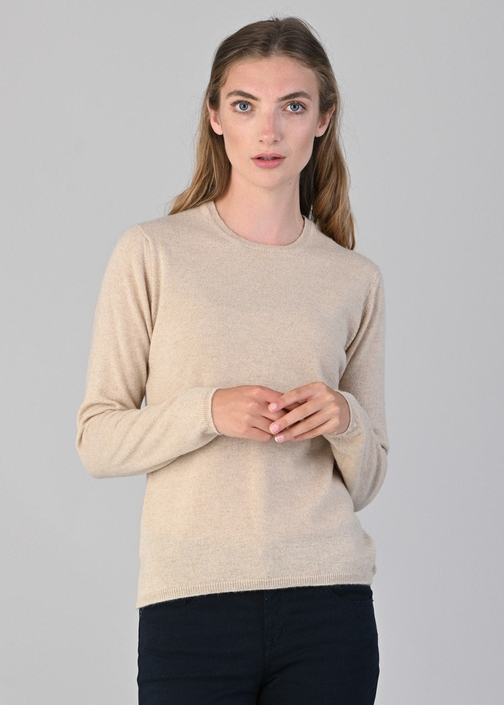 Millie Cashmere Crew Neck - Oatmeal - 3