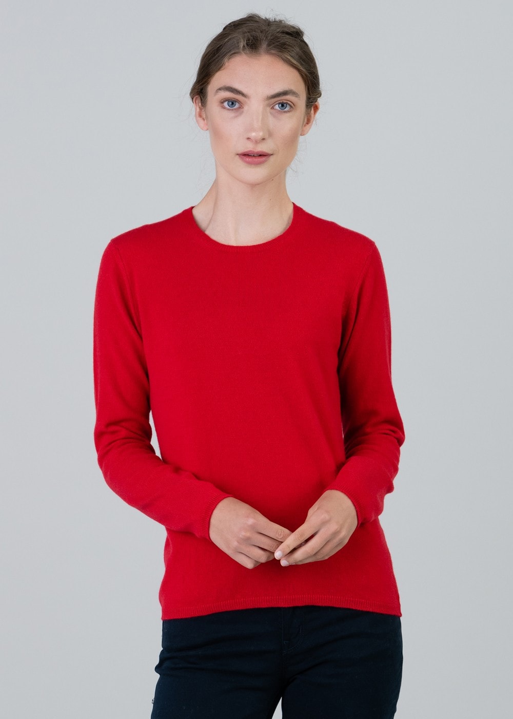 Millie Cashmere Crew Neck - Cardinal - 2