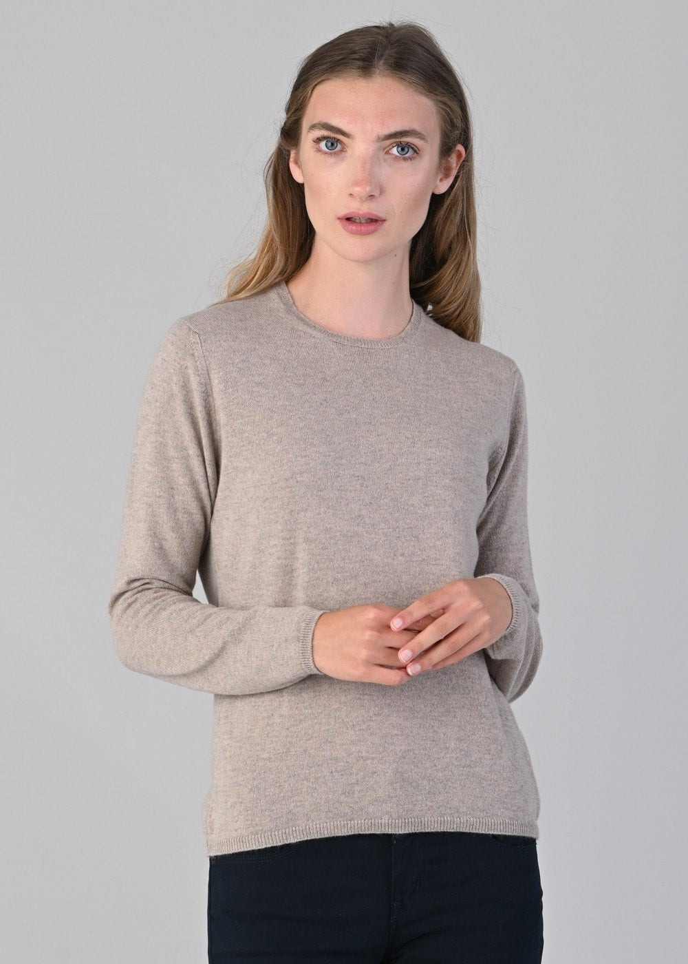 Millie Cashmere Crew Neck - Moondust - 3