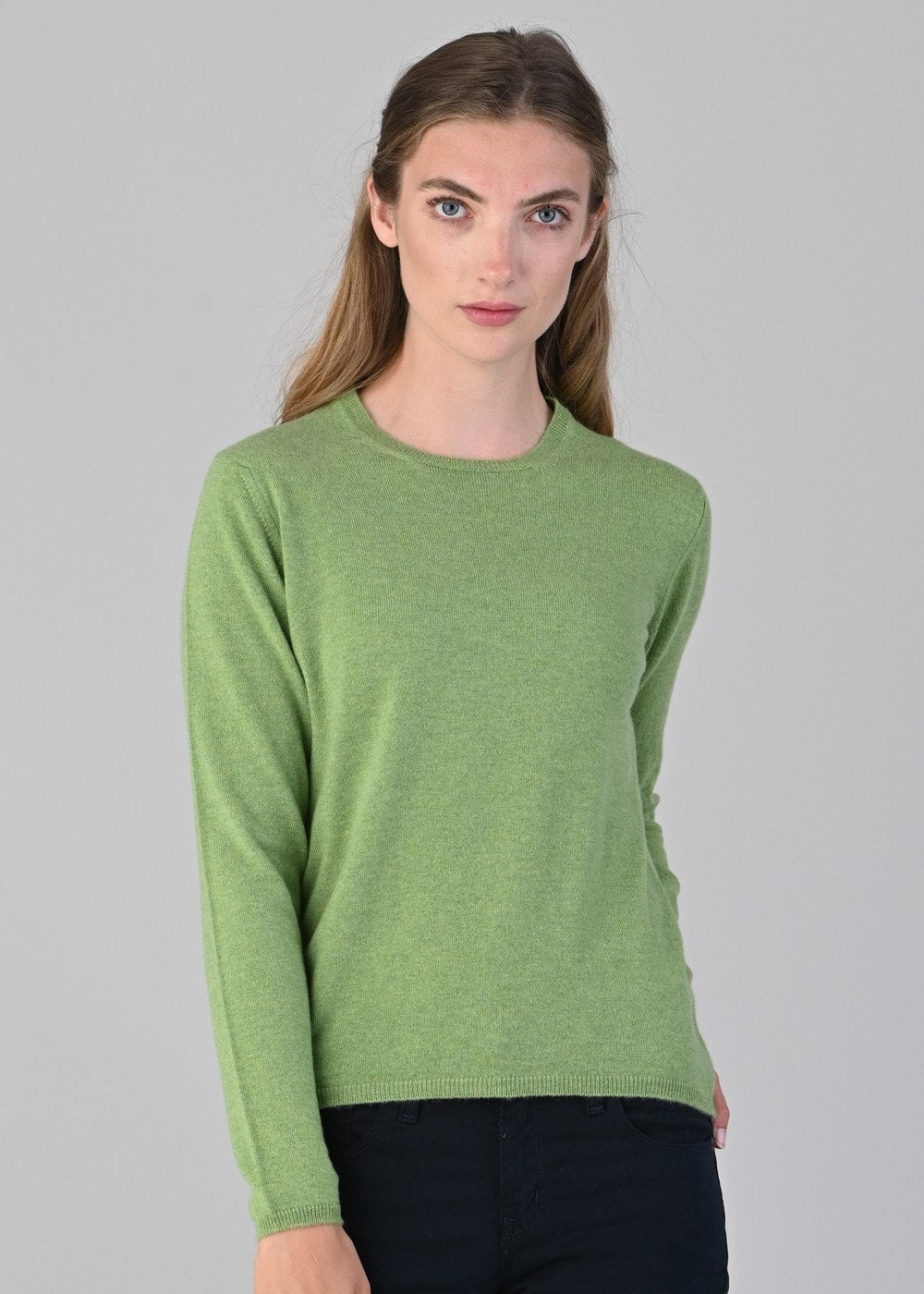 Millie Cashmere Crew Neck - Foliage - 2