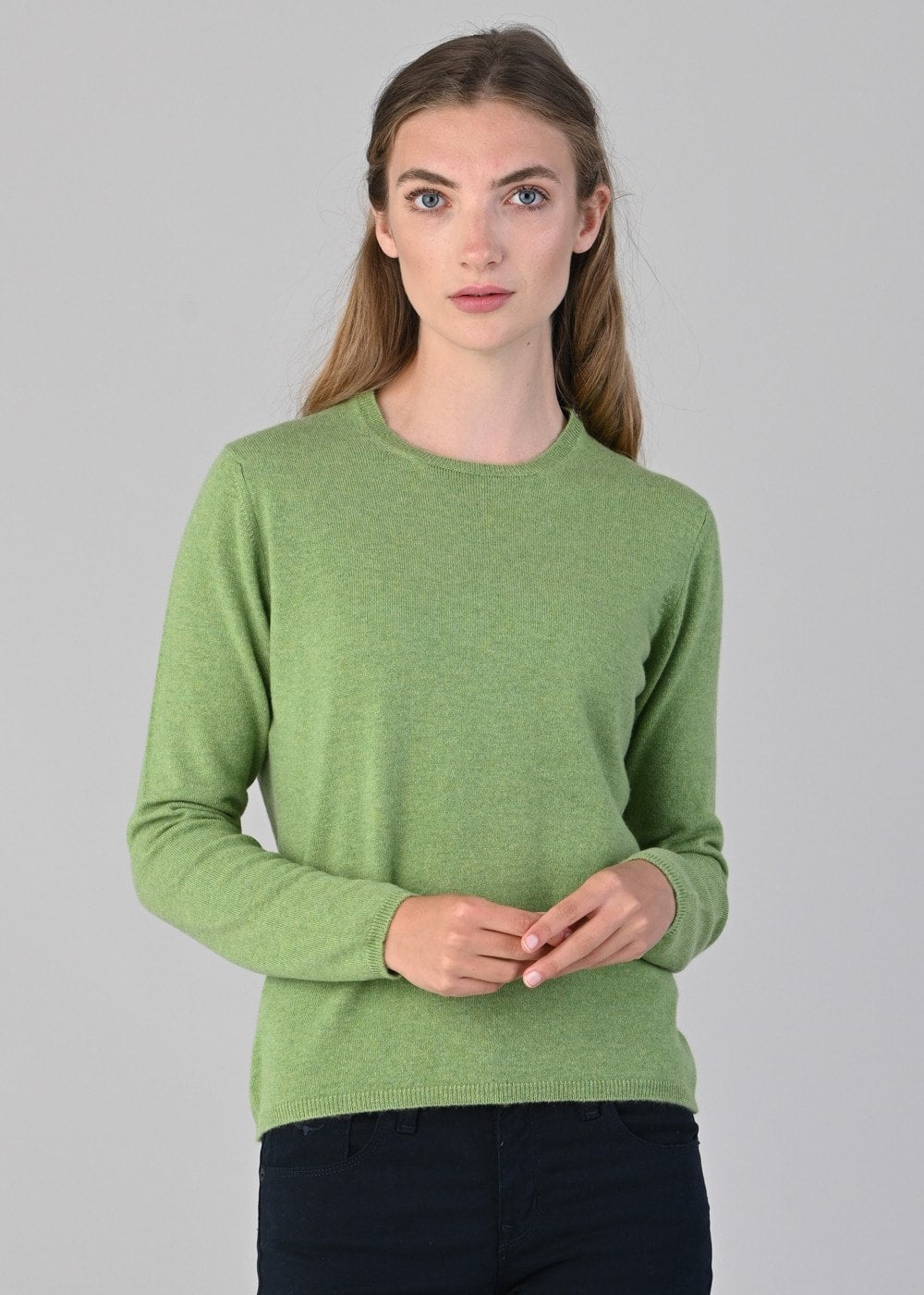 Millie Cashmere Crew Neck - Foliage - 3