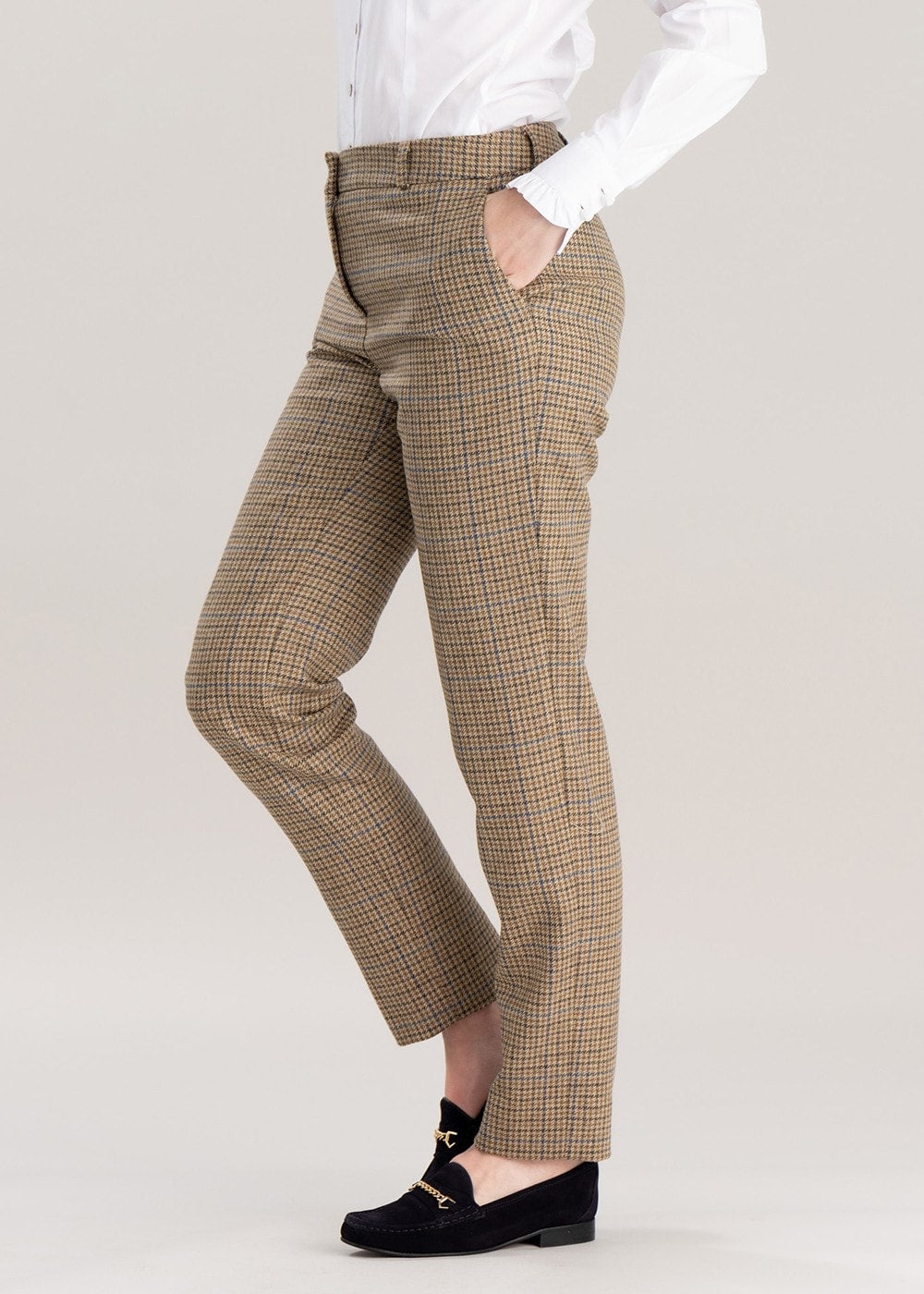 Twill Slim Leg Trousers - Somerset Check - 3