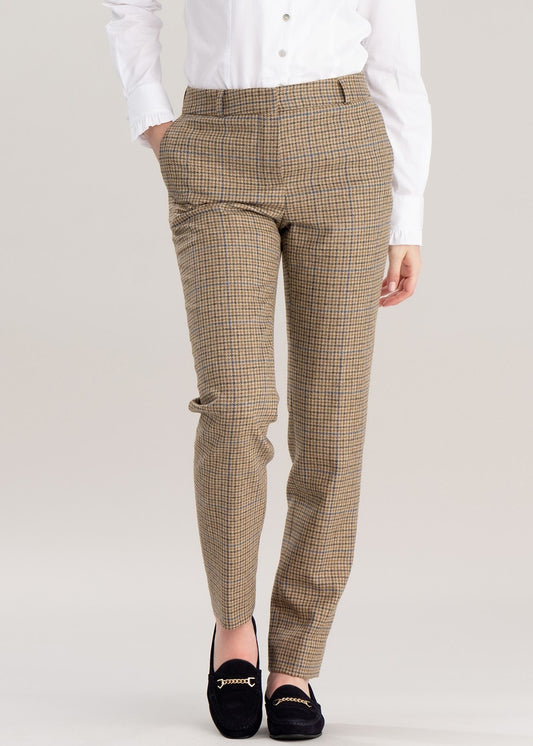 Twill Slim Leg Trousers - Somerset Check - 1