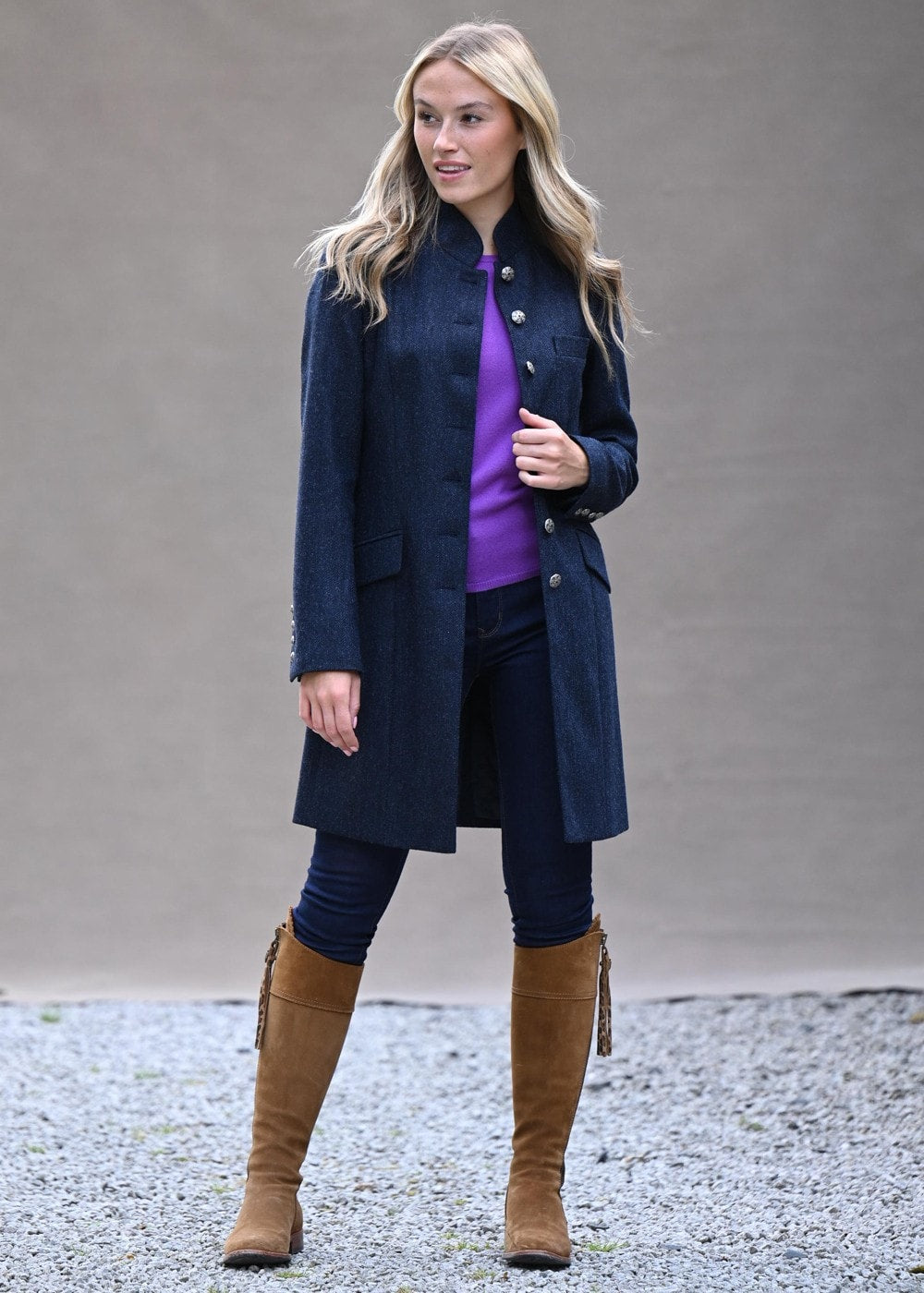 Alexandra Coat - Navy - 2