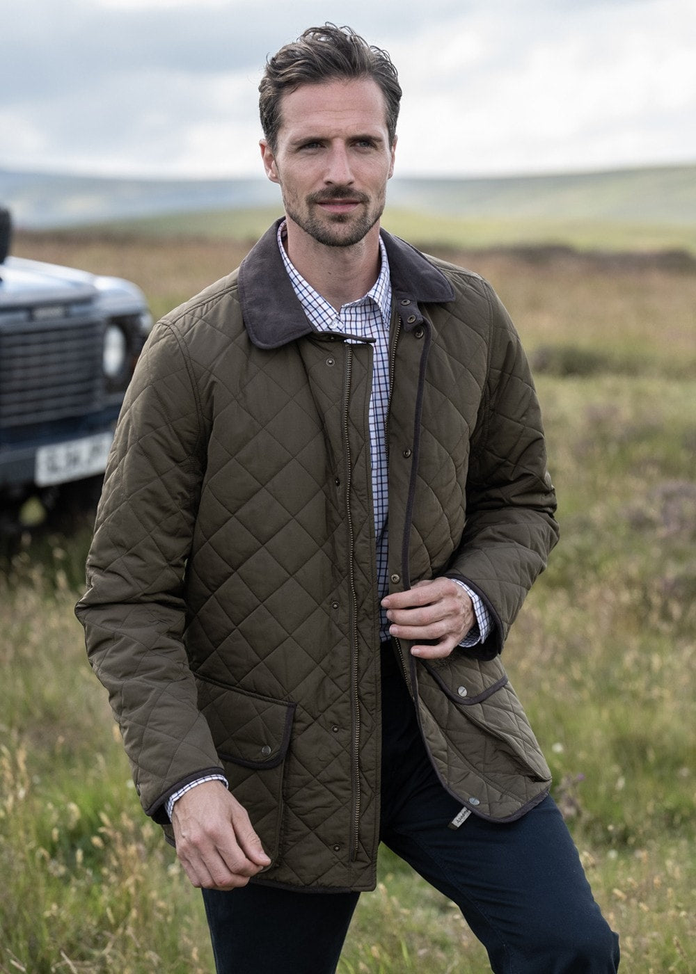 Barrowden Quilt Jacket - Dark Olive - 5