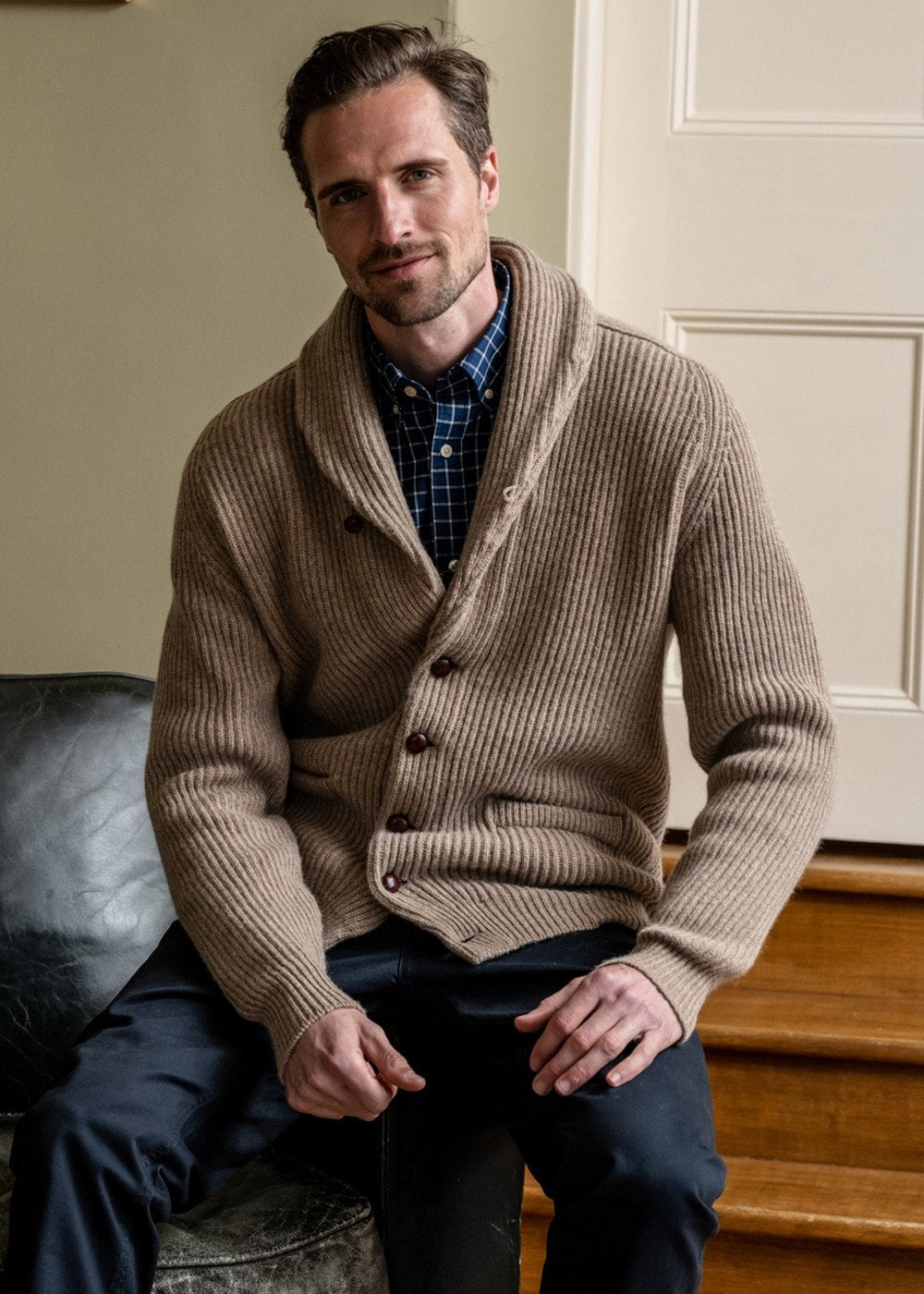 Lambswool Windsor Shawl Jacket - Colt - 2