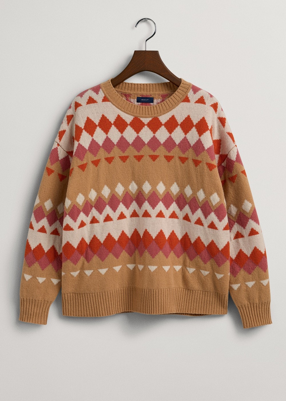 Fairisle Crew Neck - Toffee Beige - 5