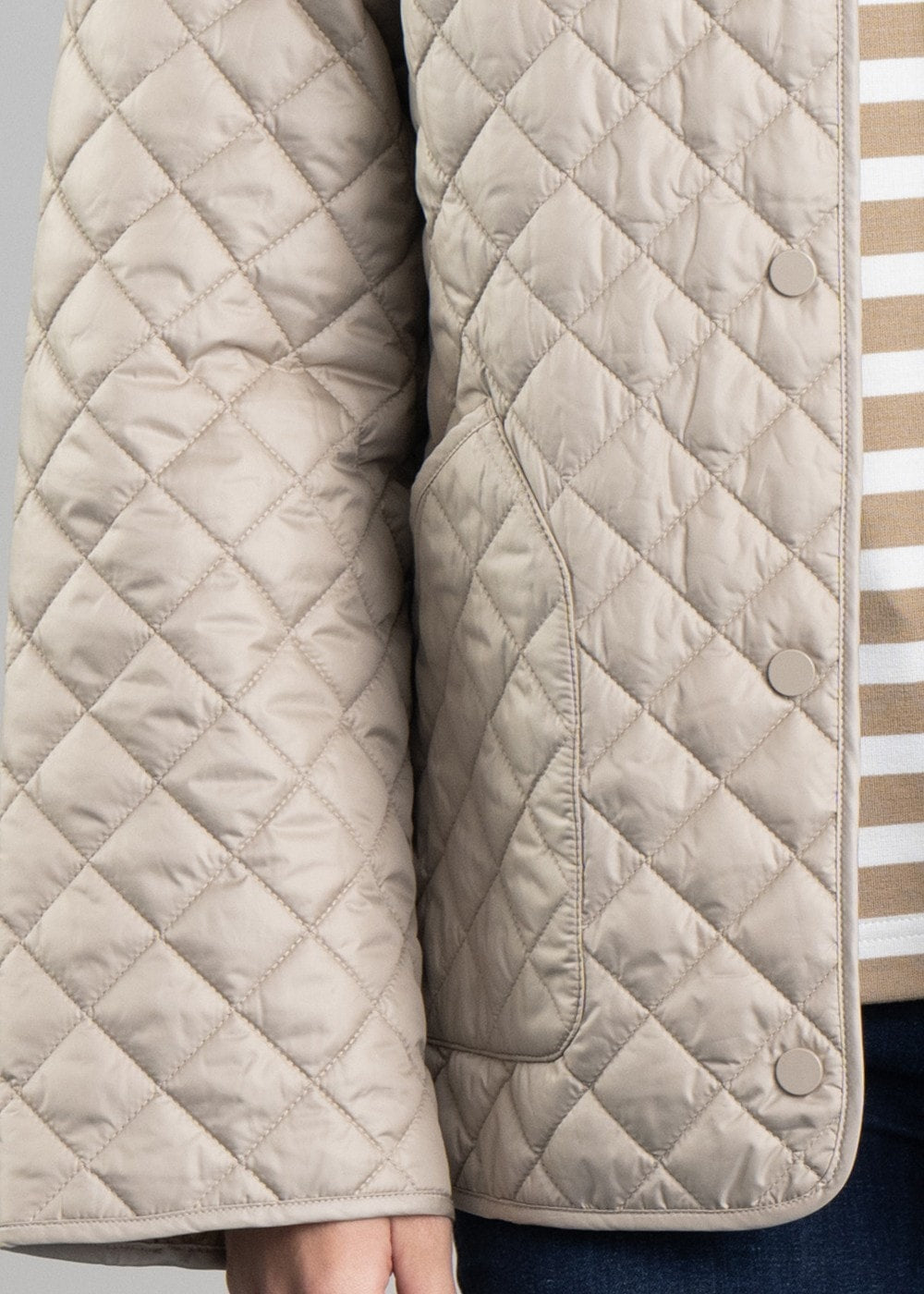 Quilted Jacket - Concrete Beige - 6