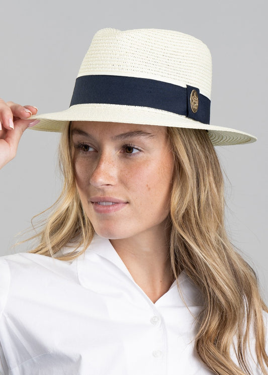 Orford Fedora - Cream and Navy - 1