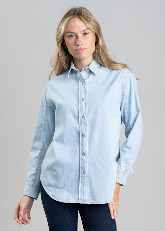 Norah Shirt - Mid Blue - 1